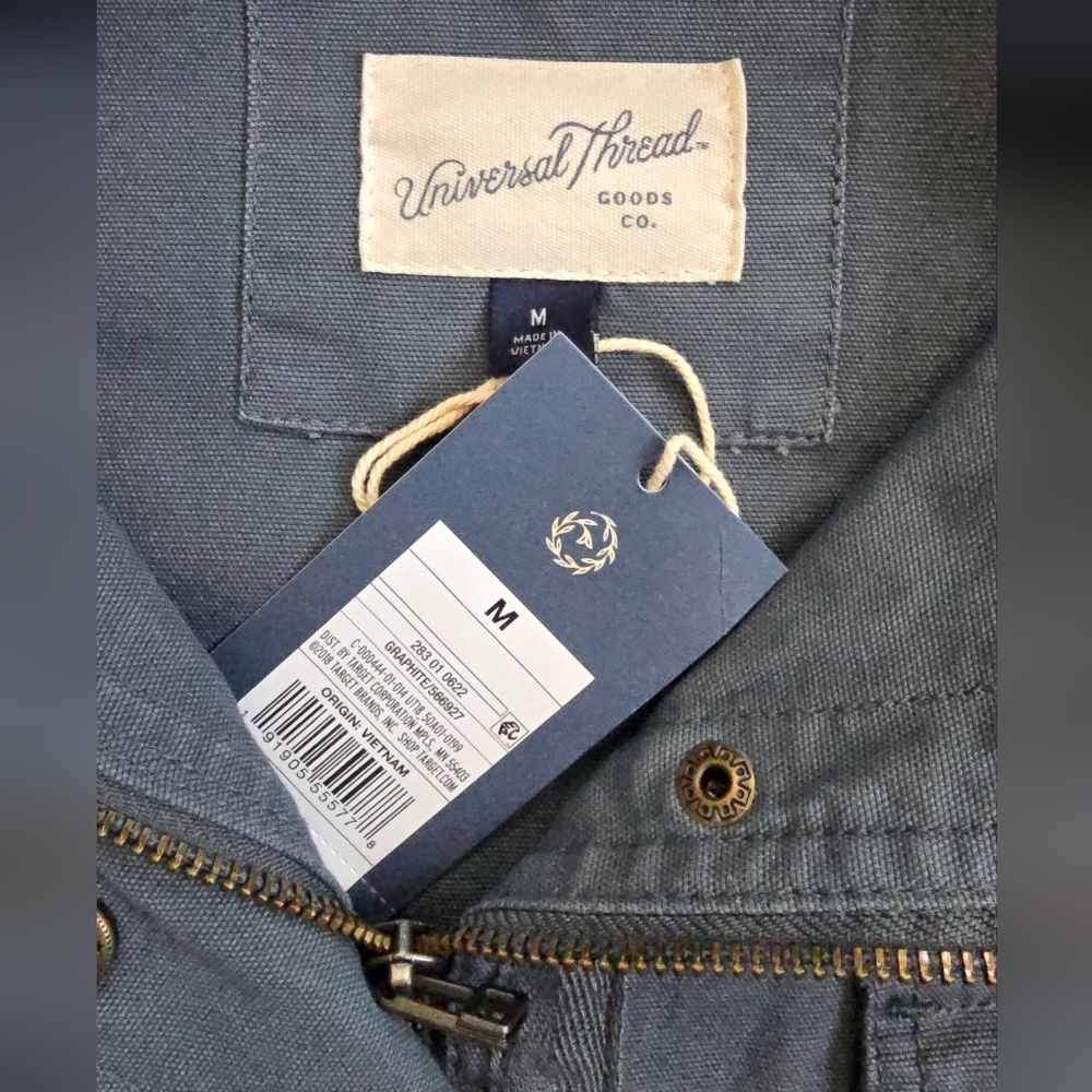 Universal Thread Blue Utility Jacket Women's Medi… - image 3